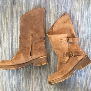 Imported Mid Calf Slouch Boots Made in Spain